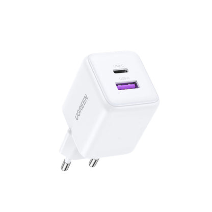Polnilnik UGREEN X516, 30W, 3A, 1 x USB-A - 1 x USB-C, Bel