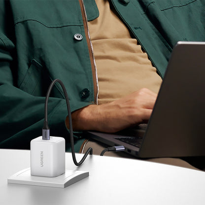 Omrežni polnilec UGREEN X526 (65154), 45W, 3A, 2 x USB-C, bel