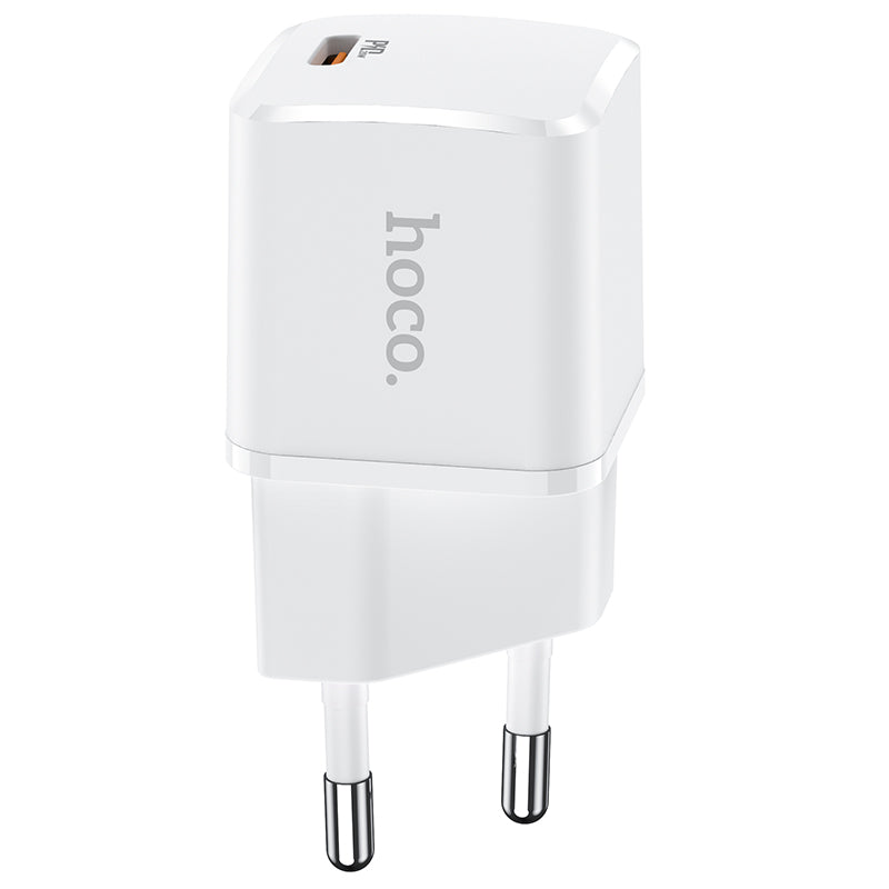 Omrežni polnilnik HOCO N10, 20 W, 3A, 1 x USB-C, bela