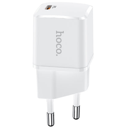 Omrežni polnilnik HOCO N10, 20 W, 3A, 1 x USB-C, bela