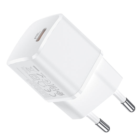 Omrežni polnilnik HOCO N10, 20 W, 3A, 1 x USB-C, bela