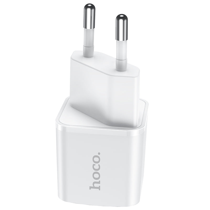 Omrežni polnilnik HOCO N10, 20 W, 3A, 1 x USB-C, bela