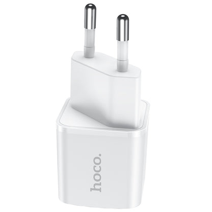 Omrežni polnilnik HOCO N10, 20 W, 3A, 1 x USB-C, bela