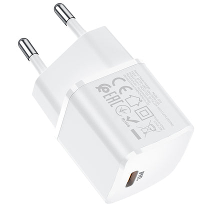 Omrežni polnilnik HOCO N10, 20 W, 3A, 1 x USB-C, bela