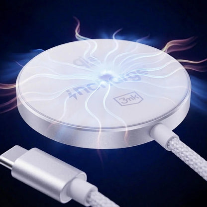 Brezžični polnilec 3MK Align, 25W, bel