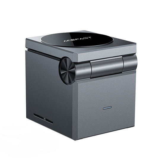 Brezžični omrežni polnilec Acefast E18 Rubik's Cube 3v1, 23W, 1.67A, Siv