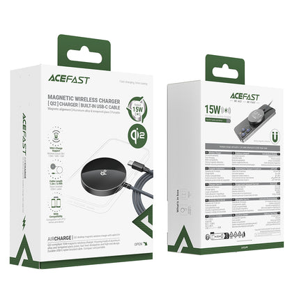 Brezžični omrežni polnilec Acefast E24, 15W, 1.67A, Siv