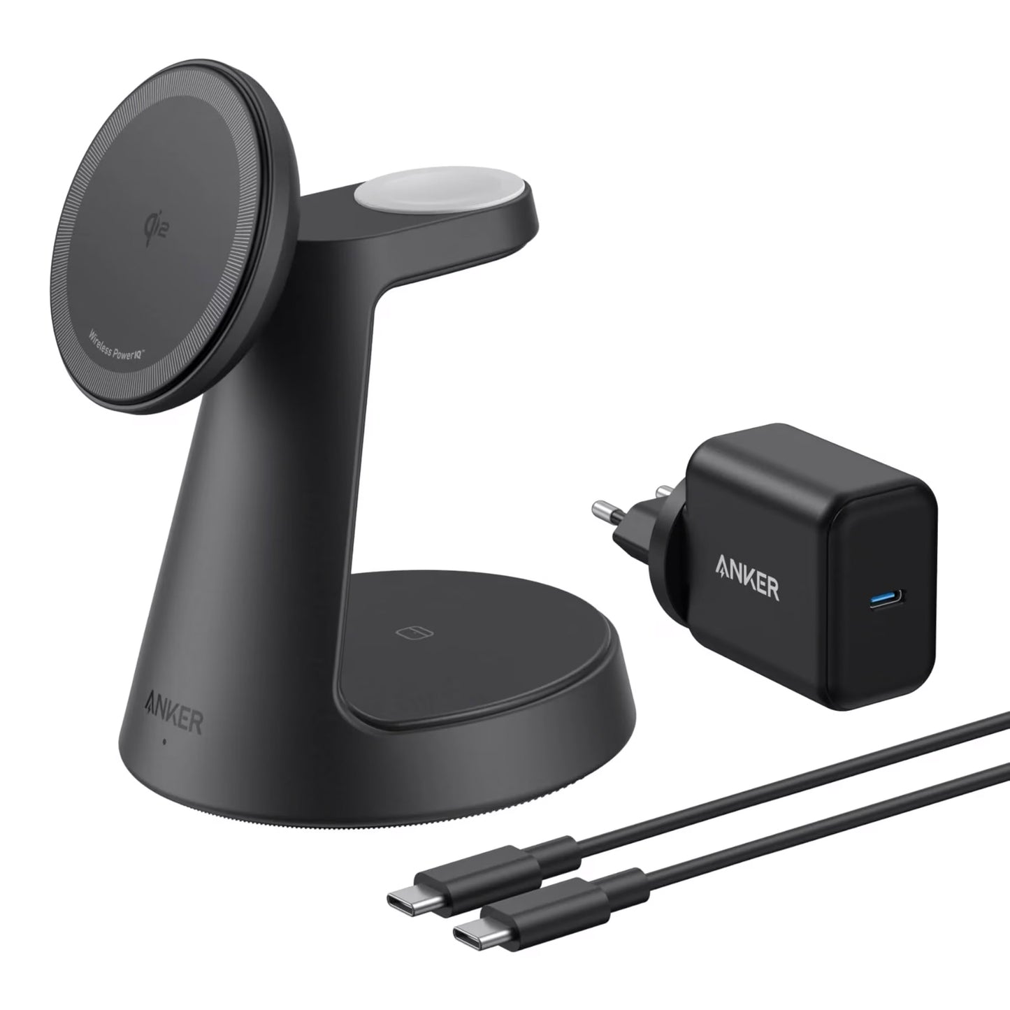 Anker MagGo 3in1 Wireless Network Charger, 15W, 1.67A, Black B25M4G11