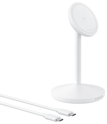 Brezžični omrežni polnilnik Anker MagGo Stand, 15W, 1.67A, Bel A25X1H21