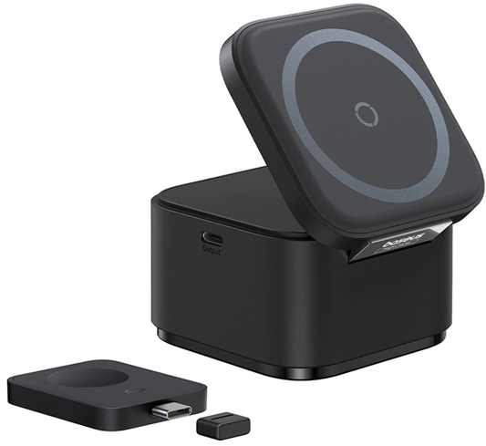 Brezžični omrežni polnilnik Baseus MagPro 3 v 1, 25 W, 1 × USB-C, črn P10264100123-01