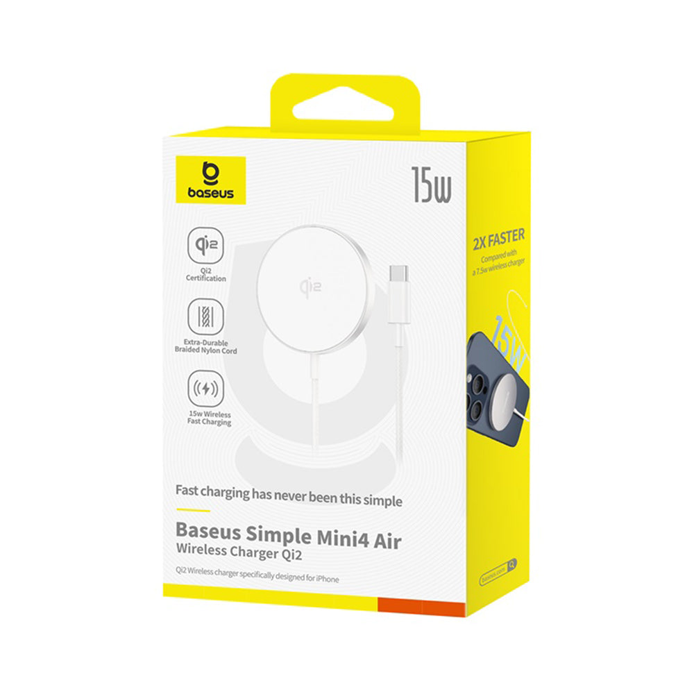 Brezžični omrežni polnilec Baseus Simple Mini4 Air, 15W, 1.67A, Srebrn P10278200S11-00
