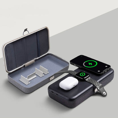 Brezžični omrežni polnilec Edizard PowerCube 3in1, 65W, 3.25A, 1 x USB-C, Siv