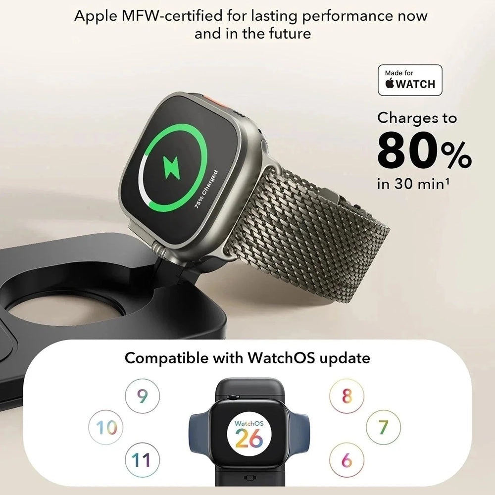 Brezžični omrežni polnilec ESR CryoBoost 3v1, 25W, črn