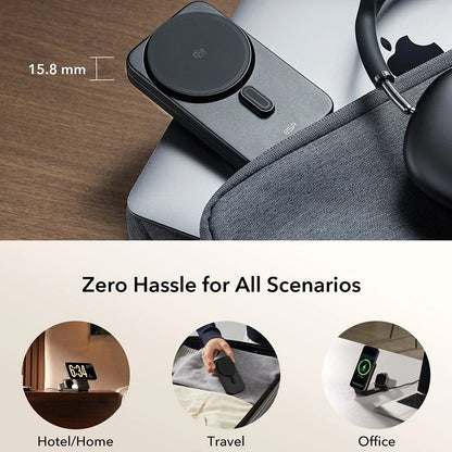 Brezžični omrežni polnilec ESR CryoBoost 3v1, 25W, črn