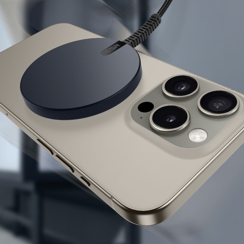 Brezžični omrežni polnilec ESR HaloLock, 15W, 1.67A, črn