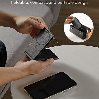 Brezžični omrežni polnilec ESR Travel Bag 3v1, 15W, 1.67A, črn