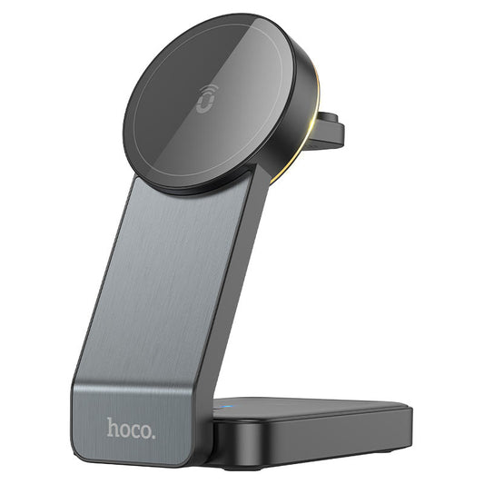 Brezžični omrežni polnilec HOCO CQ3 3v1, 15W, 1.67A, črn