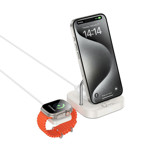 Brezžični omrežni polnilec HOCO CQ16A 3v1, 15W, 1.67A, Bel