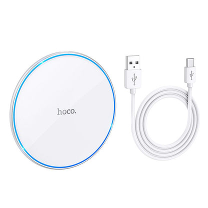 Brezžični omrežni polnilec HOCO CW6 Pro, 15W, 1.67A, Bel