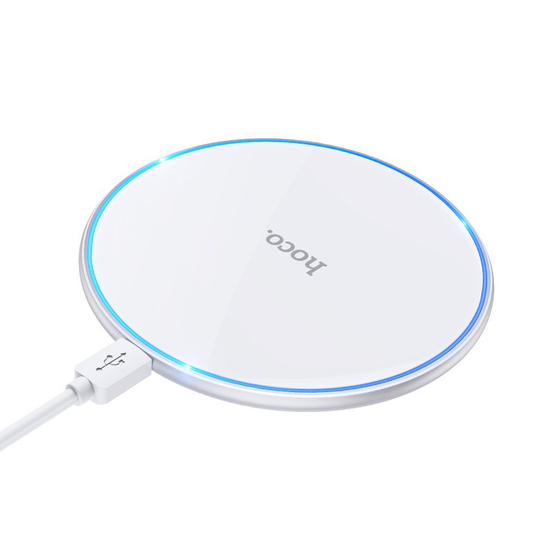 Brezžični omrežni polnilec HOCO CW6 Pro, 15W, 1.67A, Bel