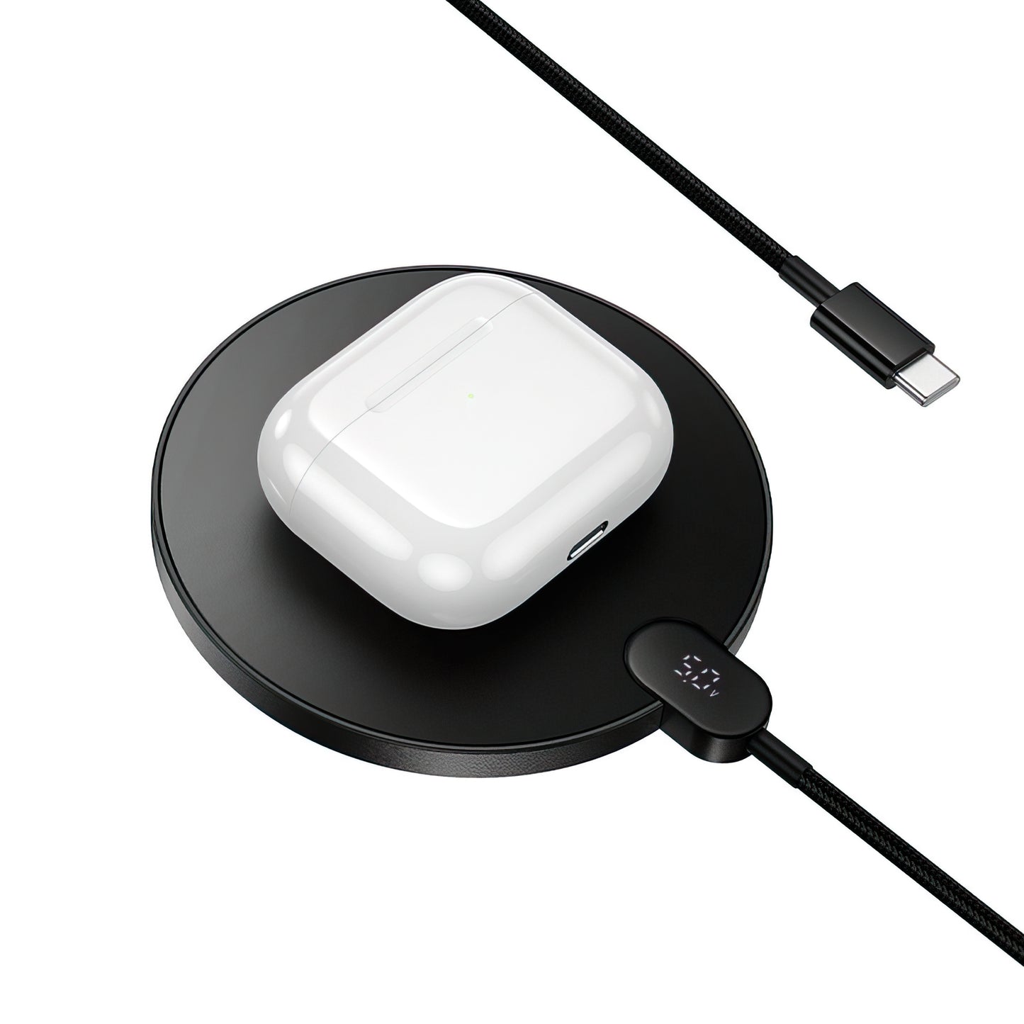 Brezžični omrežni polnilec HOCO CW62, 15W, 1.67A, črn