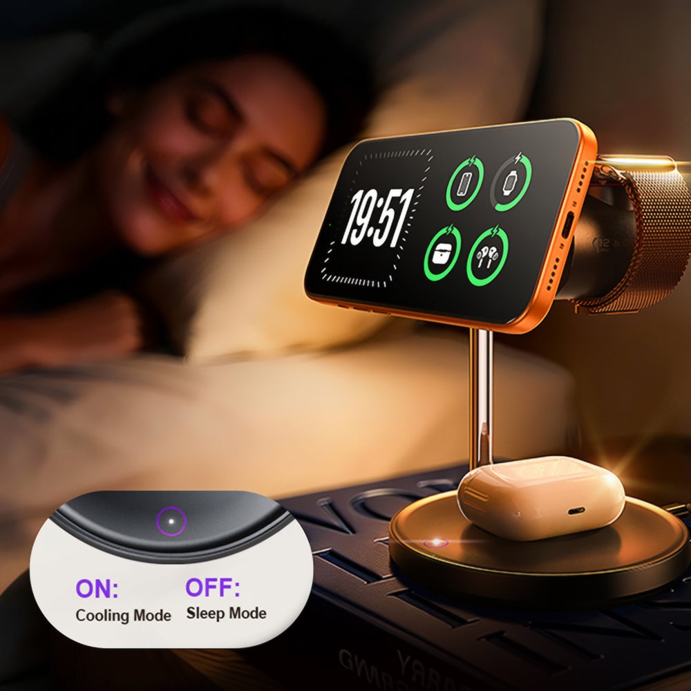 Lisen W120 3in1 Wireless Network Charger, 25W, Black YL0325090022