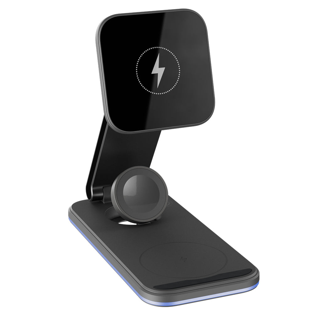 Brezžični omrežni polnilec Proove Energy Fold 3in1, 15W, 1.67A, Črn WSEF15010001