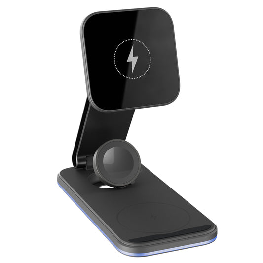 Brezžični omrežni polnilec Proove Energy Fold 3in1, 15W, 1.67A, Črn WSEF15010001