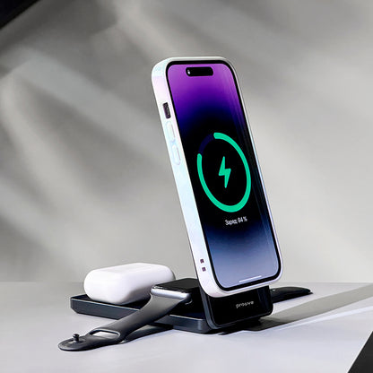 Brezžični omrežni polnilec Proove Metal Edge 3v1, 15W, 1.67A, Siv WSME15010003