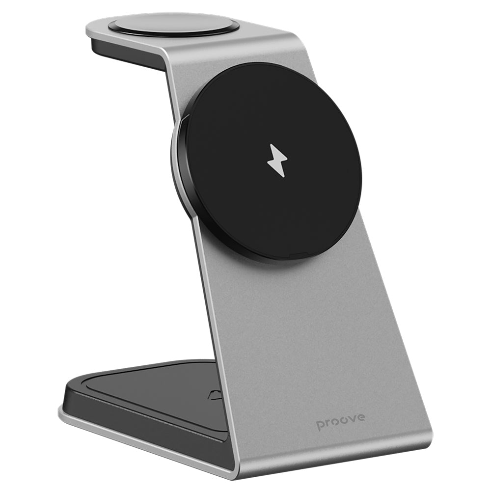 Brezžični omrežni polnilec Proove Omni Power 3v1, 15W, 1.67A, Siv WSOP15020003