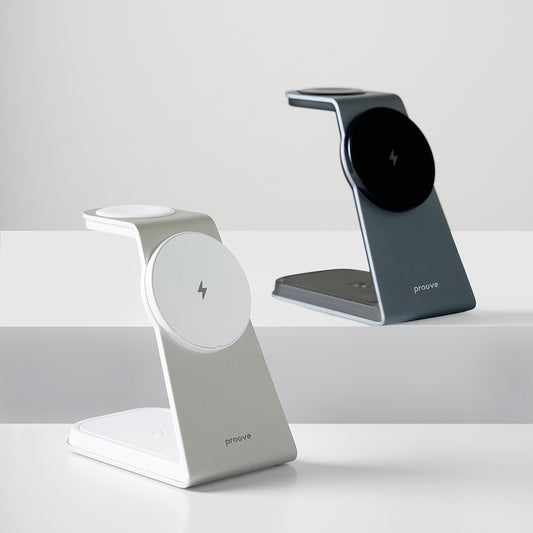 Brezžični omrežni polnilec Proove Omni Power 3v1, 15W, 1.67A, Siv WSOP15020003