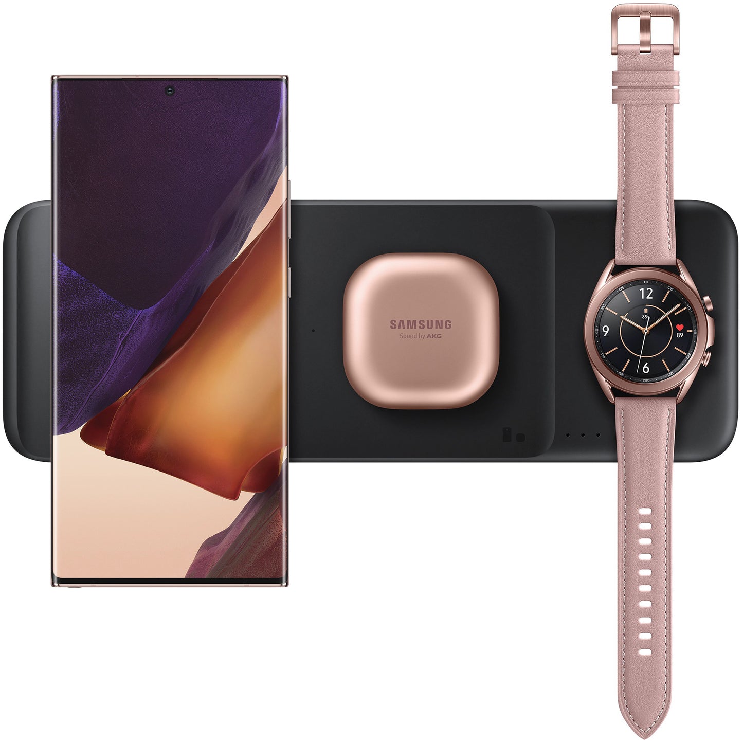 Brezžični polnilec Samsung Trio, 9W, 1A, črn, ponovno zapakiran EP-P6300TBEGEU