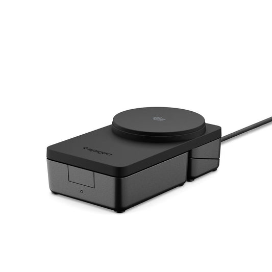 Brezžični omrežni polnilec Spigen EF323MQ Essential 3in1, 25W, črn ACH10398