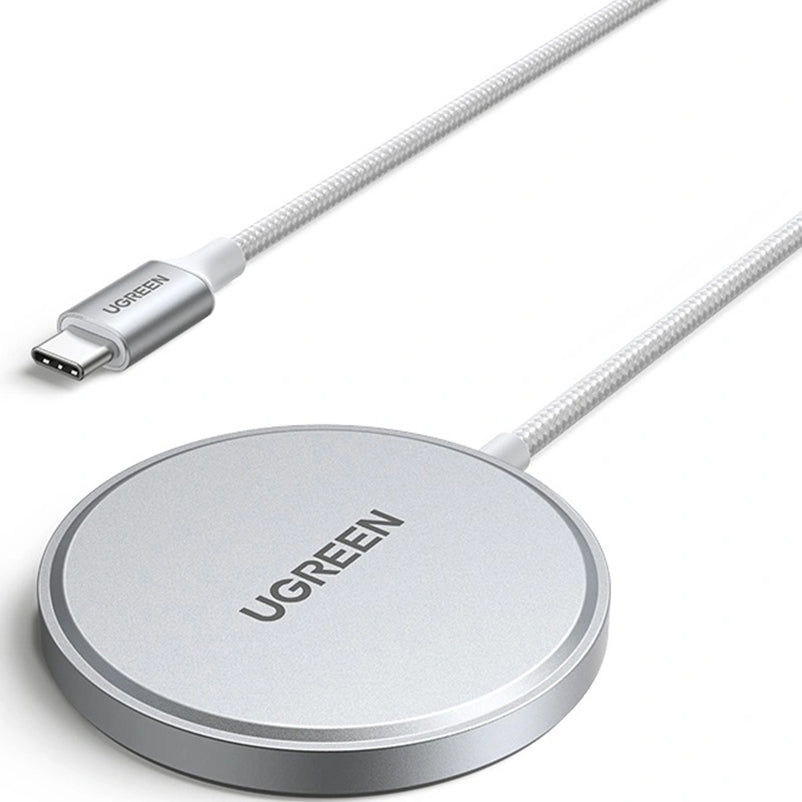 Brezžični omrežni polnilec UGREEN W703, 15W, 1.67A, Bel