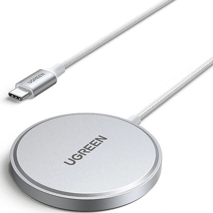 Brezžični omrežni polnilec UGREEN W703, 15W, 1.67A, Bel