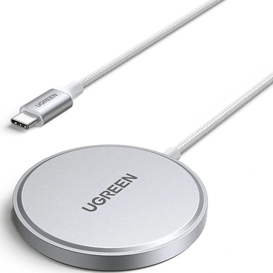 Brezžični omrežni polnilec UGREEN W703, 15W, 1.67A, Bel