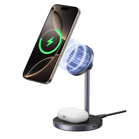 Brezžični omrežni polnilec UGREEN W710 3v1, 20W, 1.67A, 1 x USB-C, Črn