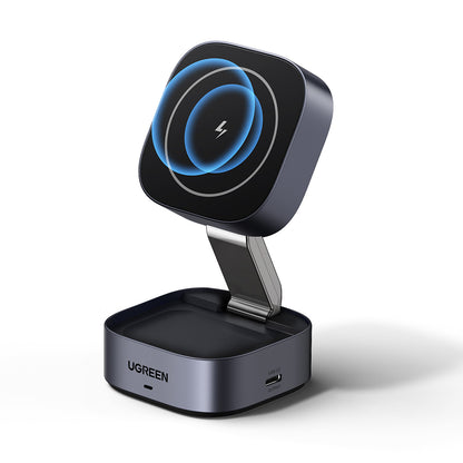Brezžični omrežni polnilec UGREEN W526 3v1, 20W, 1.67A, 1 x USB-C, črn