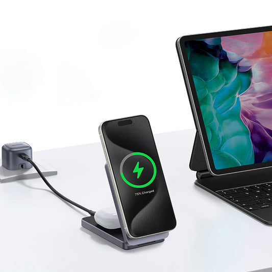 Brezžični omrežni polnilec UGREEN W706 2v1, 20W, 1.67A, Bel