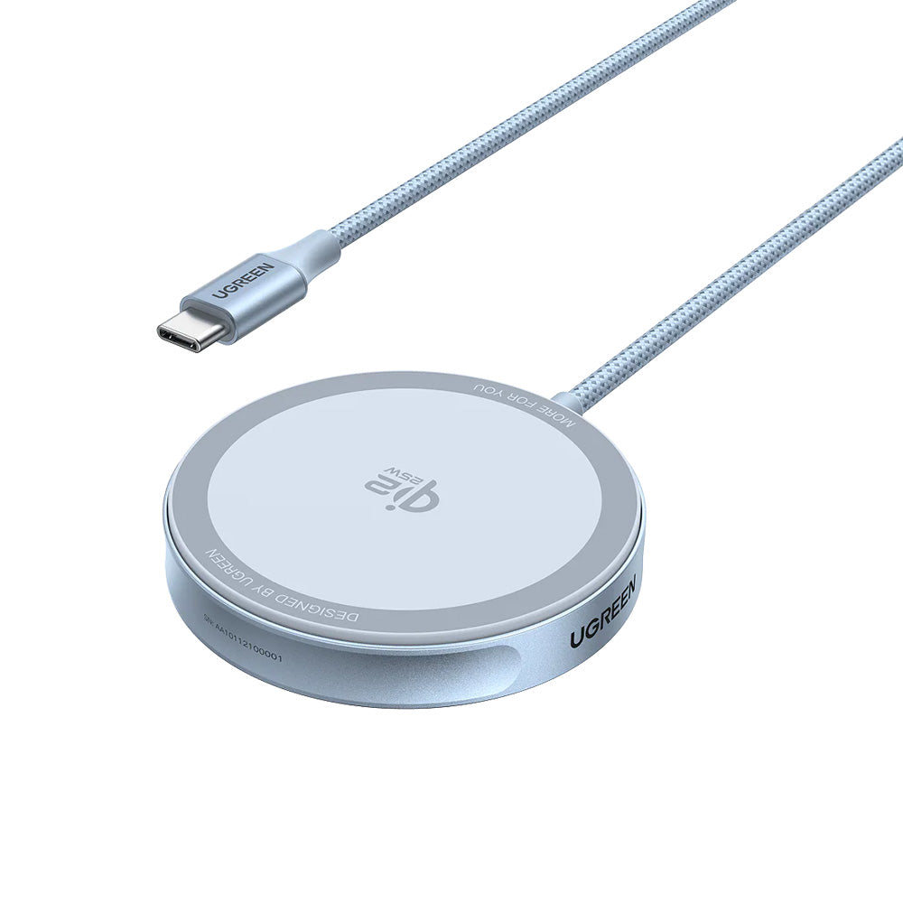 Brezžični omrežni polnilec UGREEN MagFlow, 25W, Modra