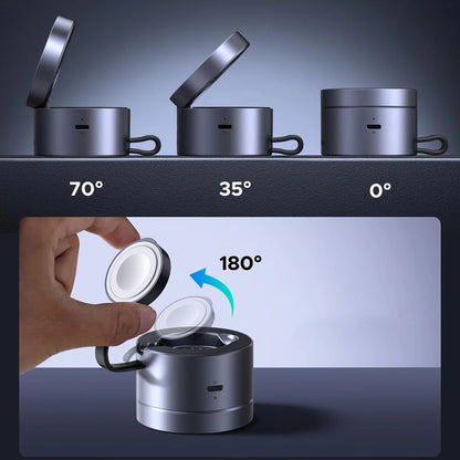 Brezžični omrežni polnilec UGREEN W712 (65148) 3v1, 25W, 1.67A, Siv