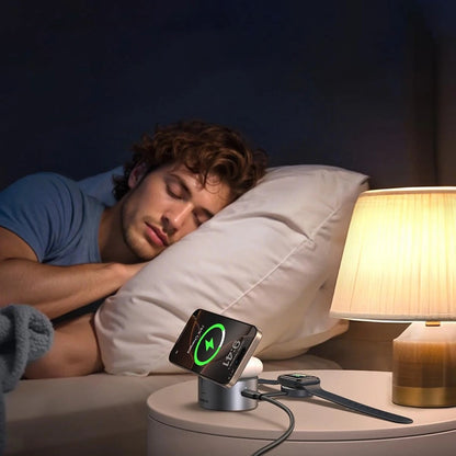 Brezžični omrežni polnilec UGREEN W712 (65148) 3v1, 25W, 1.67A, Siv