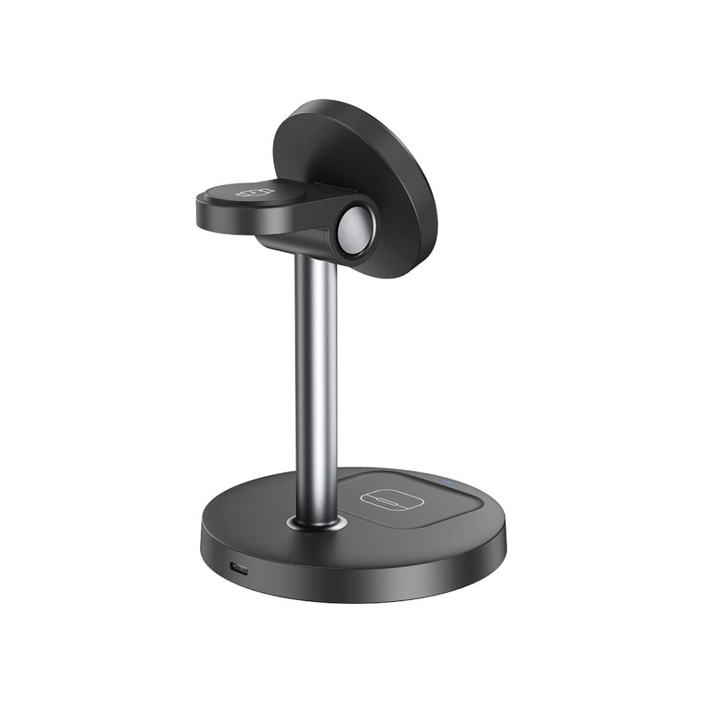 Brezžični omrežni polnilec XO Design CX038 3v1, 15W, 1.67A, črn