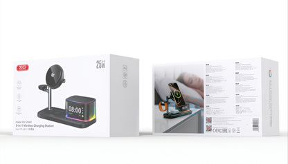 Brezžični polnilec XO Design CX045 3v1, 25W, Črn