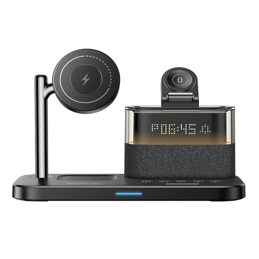 Brezžični polnilnik Yesido DS37 Display 3in1, 25W, 1.67A, črn