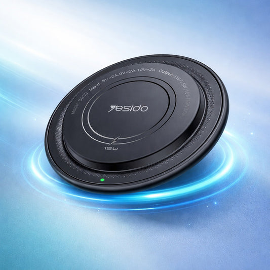 Brezžični omrežni polnilec Yesido DS39, 15W, 1.67A, črn