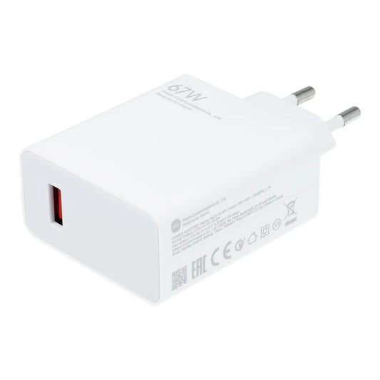 Polnilnik Xiaomi MDY-12-EH, 67W, 6.2A, 1 x USB-A, Bel