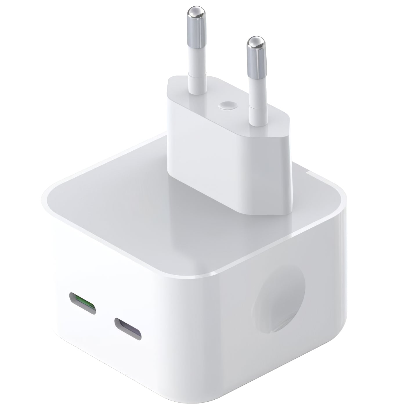 Polnilnik omrežja XO Design L102, 35W, 3A, 2 x USB-C, Bel