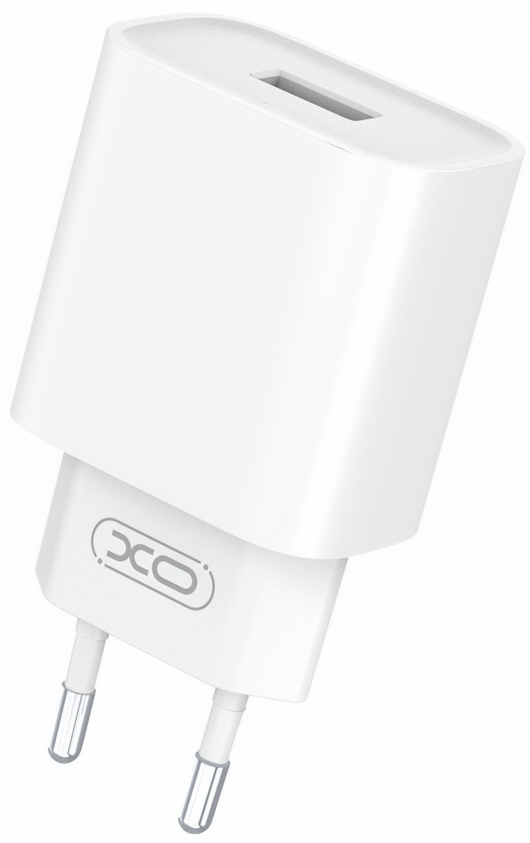 Polnilnik omrežja XO Design CE02D, 18W, 3A, 1 x USB-A, Bel
