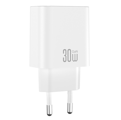 Omrežni polnilec XO Design CE41, 30W, 3A, 1 x USB-C, bel